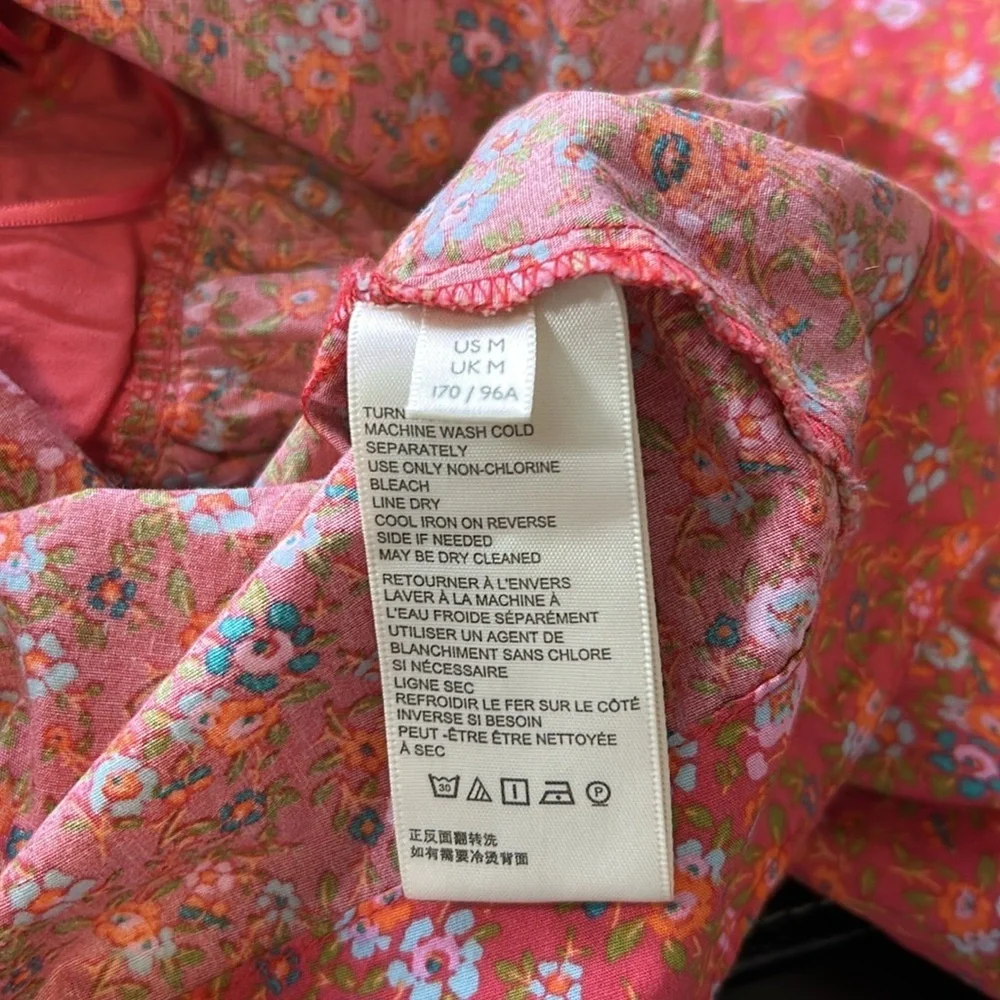 Free People Petunia Mini Dress Poppy Red backless ditsy floral print sz M NEW